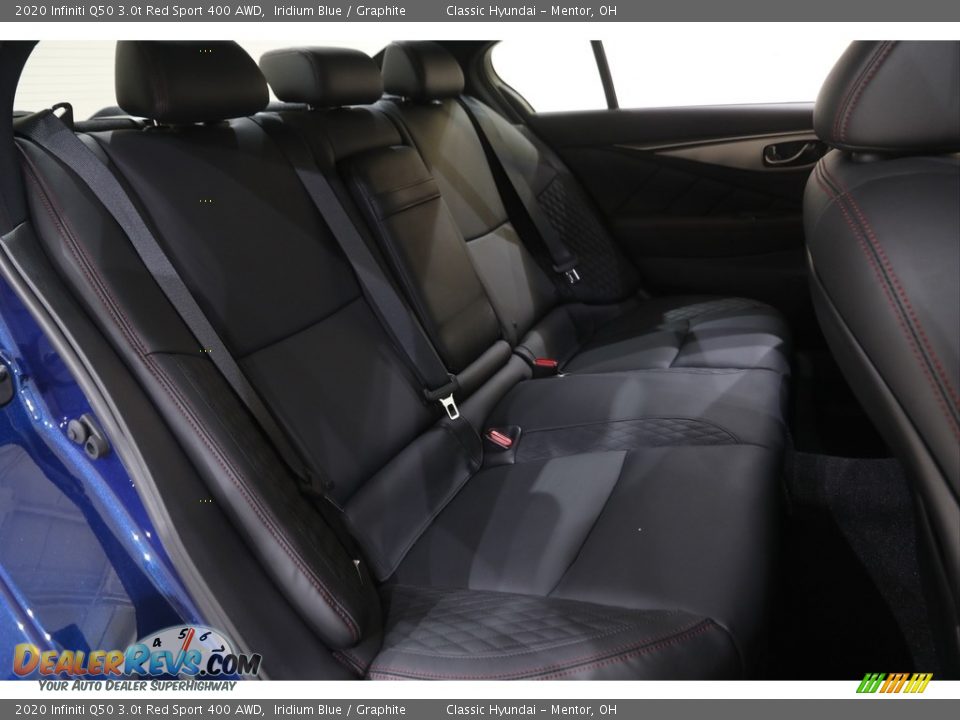 Rear Seat of 2020 Infiniti Q50 3.0t Red Sport 400 AWD Photo #17