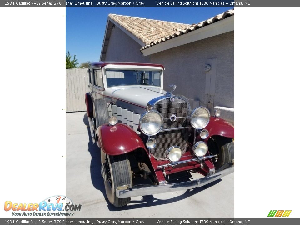 Dusty Gray/Maroon 1931 Cadillac V-12 Series 370 Fisher Limousine Photo #17