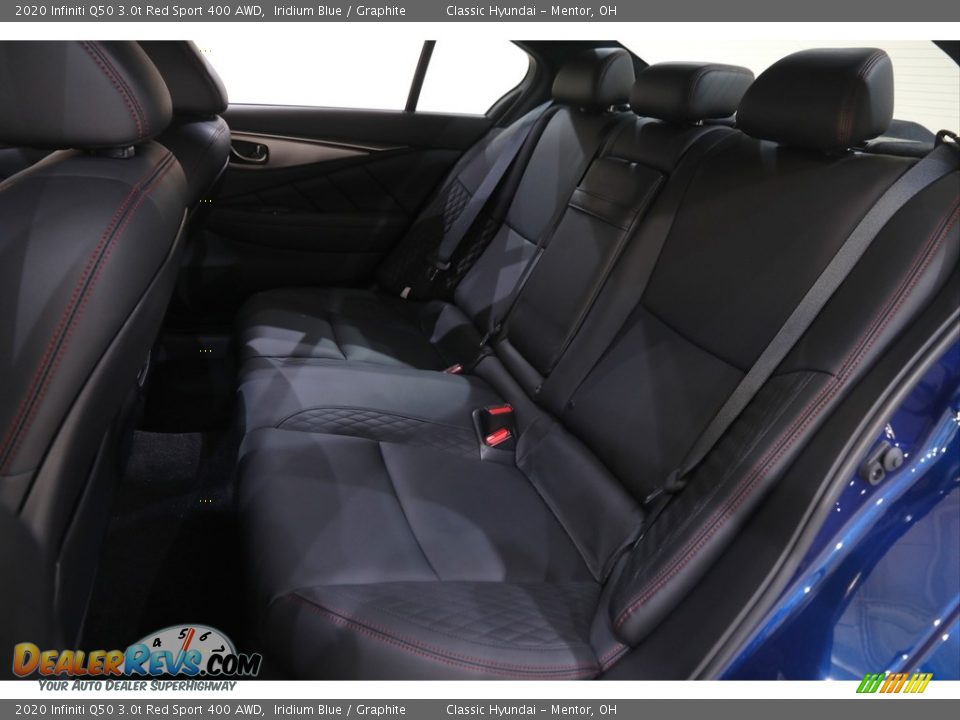 Rear Seat of 2020 Infiniti Q50 3.0t Red Sport 400 AWD Photo #18
