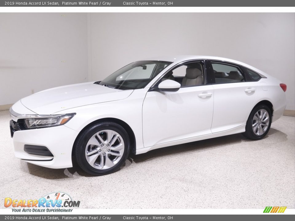 2019 Honda Accord LX Sedan Platinum White Pearl / Gray Photo #3
