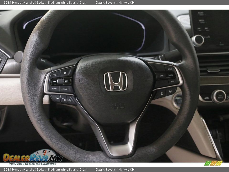 2019 Honda Accord LX Sedan Platinum White Pearl / Gray Photo #7