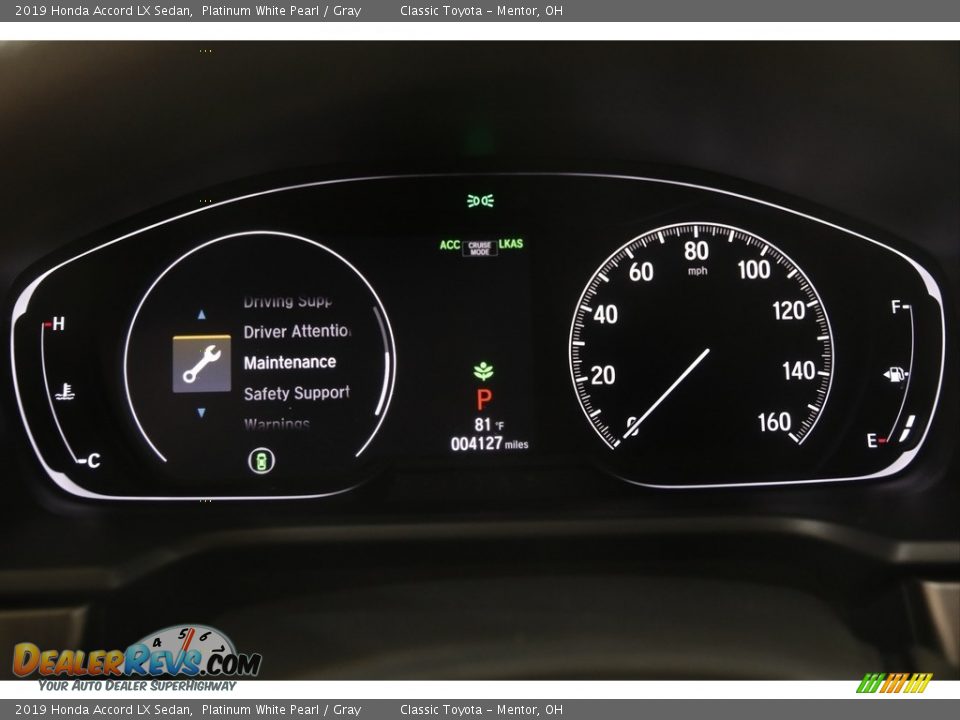 2019 Honda Accord LX Sedan Platinum White Pearl / Gray Photo #8