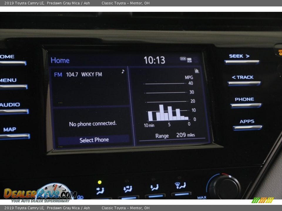 2019 Toyota Camry LE Predawn Gray Mica / Ash Photo #10
