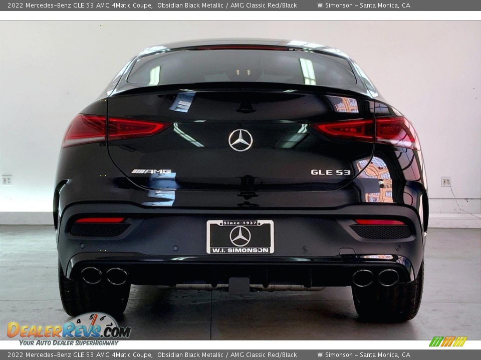 2022 Mercedes-Benz GLE 53 AMG 4Matic Coupe Obsidian Black Metallic / AMG Classic Red/Black Photo #3