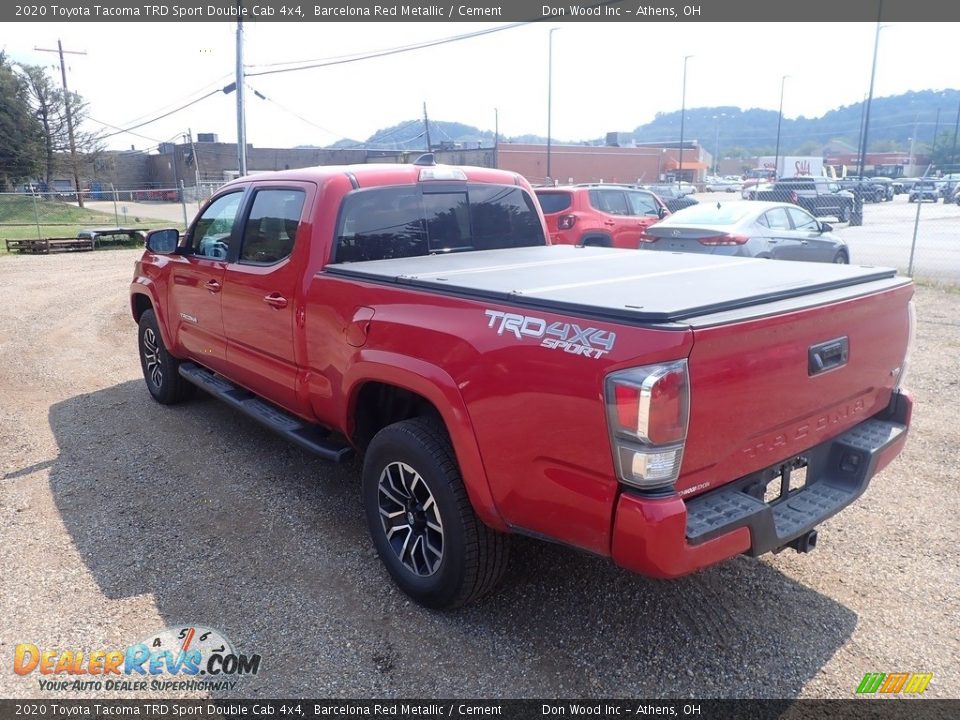 2020 Toyota Tacoma TRD Sport Double Cab 4x4 Barcelona Red Metallic / Cement Photo #8