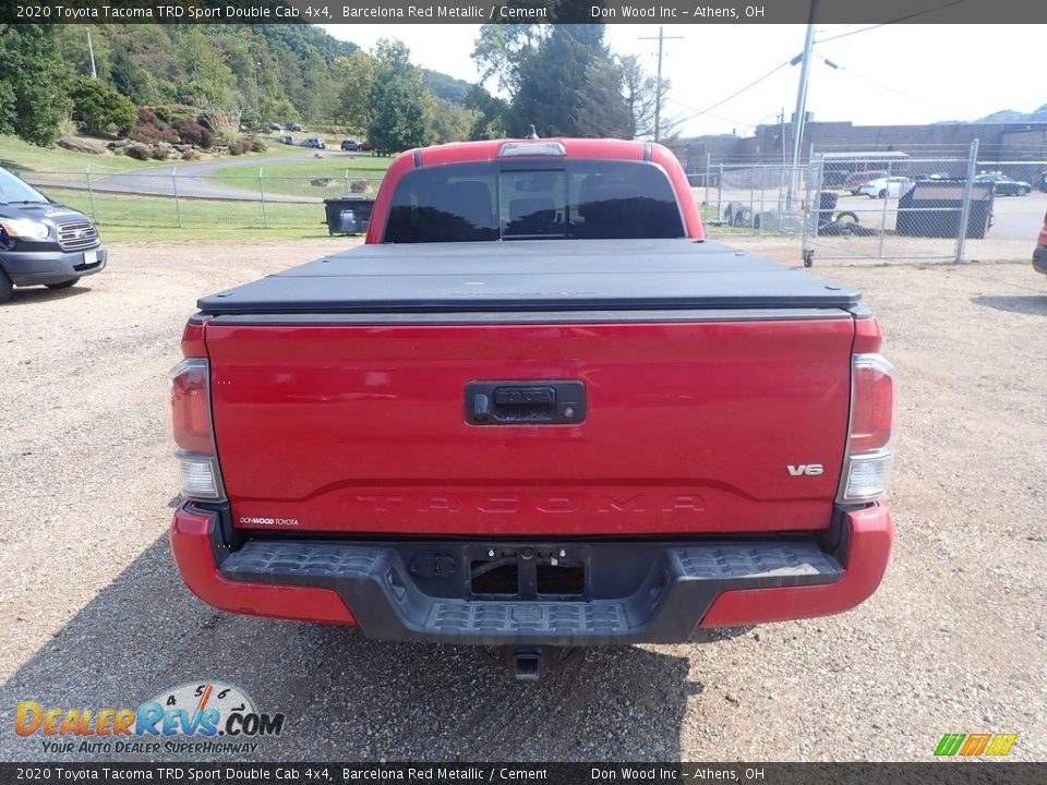 2020 Toyota Tacoma TRD Sport Double Cab 4x4 Barcelona Red Metallic / Cement Photo #9