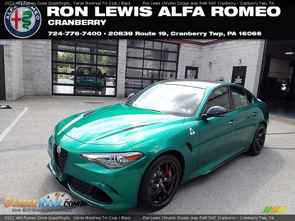 2022 Alfa Romeo Giulia Quadrifoglio Verde Montreal Tri-Coat / Black Photo #1