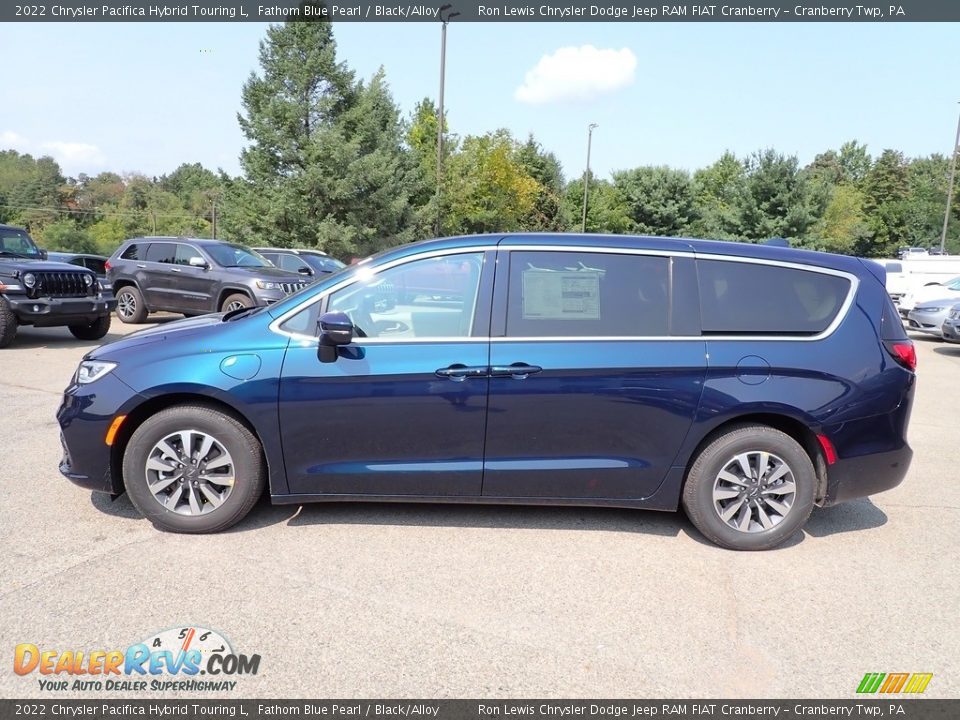 2022 Chrysler Pacifica Hybrid Touring L Fathom Blue Pearl / Black/Alloy Photo #2