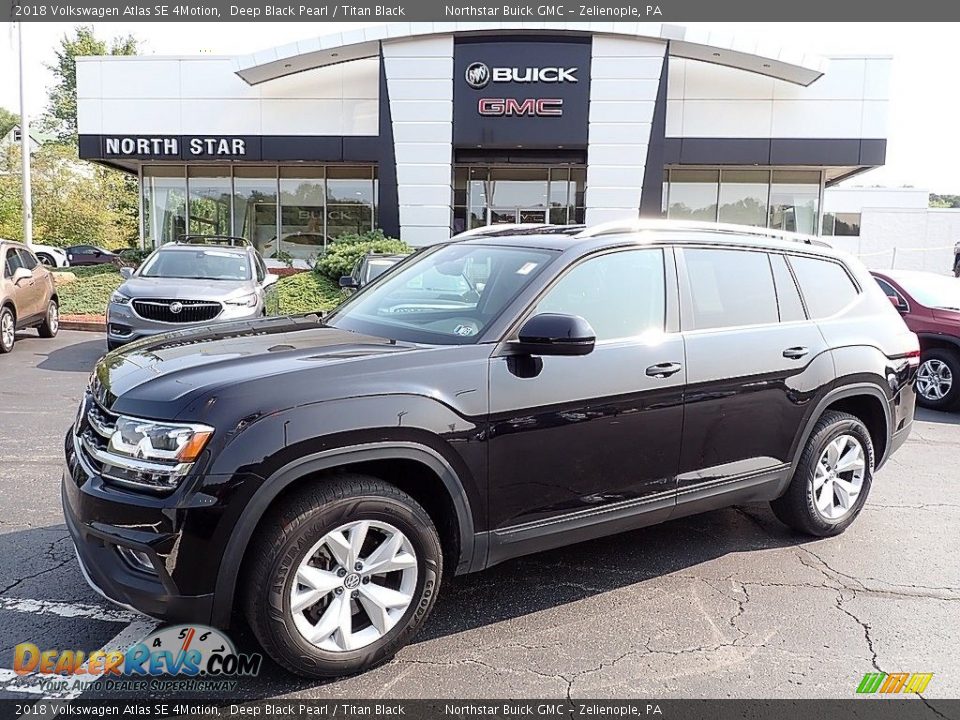 2018 Volkswagen Atlas SE 4Motion Deep Black Pearl / Titan Black Photo #1