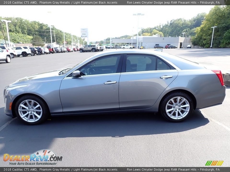 2018 Cadillac CTS AWD Phantom Gray Metallic / Light Platinum/Jet Black Accents Photo #2