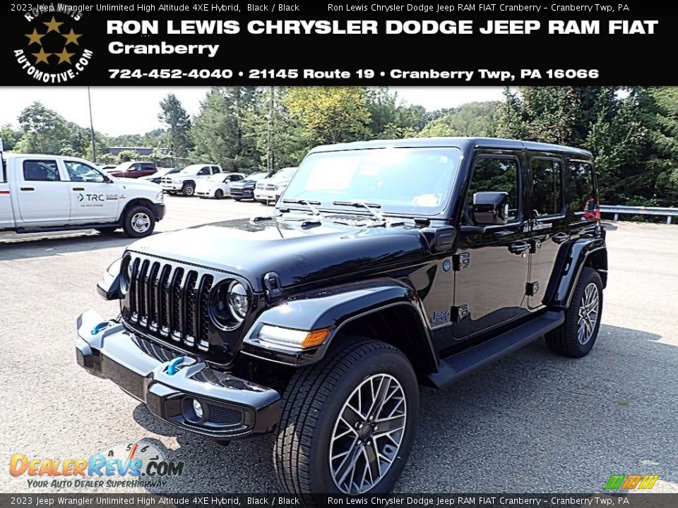 2023 Jeep Wrangler Unlimited High Altitude 4XE Hybrid Black / Black Photo #1