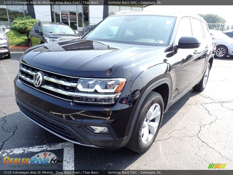 2018 Volkswagen Atlas SE 4Motion Deep Black Pearl / Titan Black Photo #12