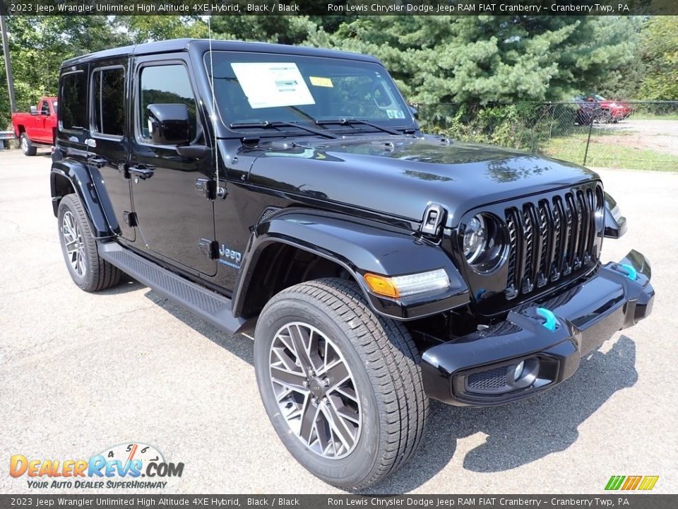 Front 3/4 View of 2023 Jeep Wrangler Unlimited High Altitude 4XE Hybrid Photo #7