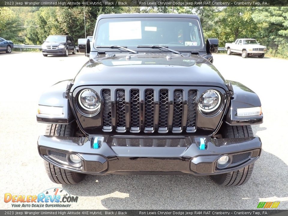 Black 2023 Jeep Wrangler Unlimited High Altitude 4XE Hybrid Photo #8