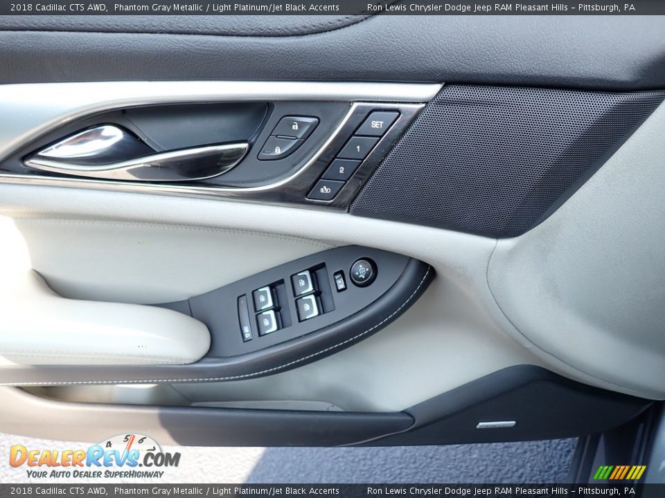 2018 Cadillac CTS AWD Phantom Gray Metallic / Light Platinum/Jet Black Accents Photo #14