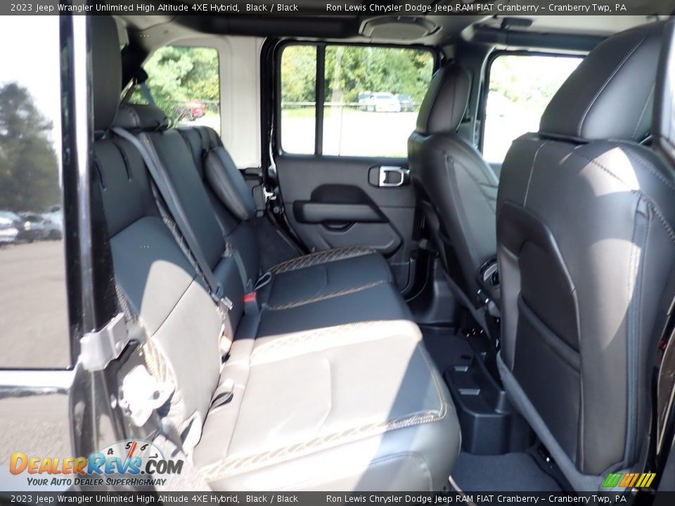 Rear Seat of 2023 Jeep Wrangler Unlimited High Altitude 4XE Hybrid Photo #11