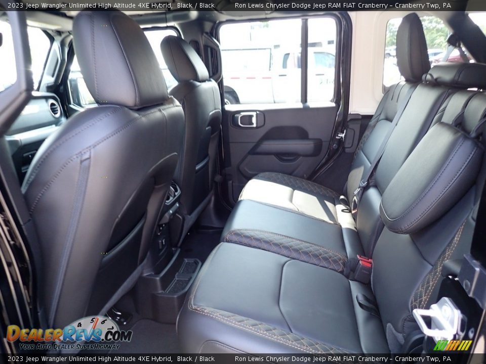 Rear Seat of 2023 Jeep Wrangler Unlimited High Altitude 4XE Hybrid Photo #12