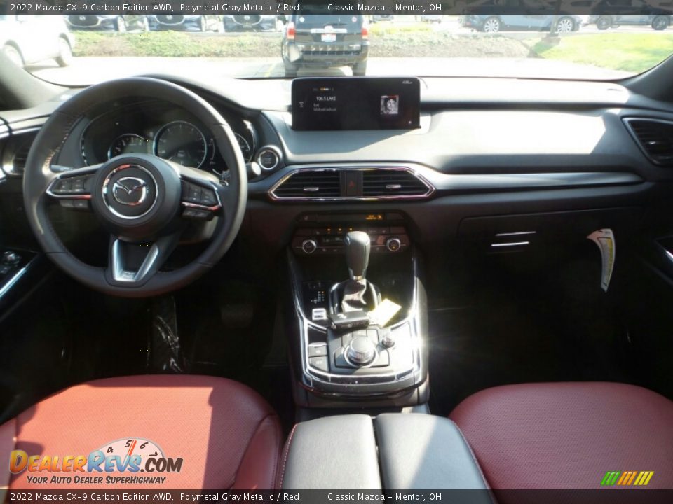 2022 Mazda CX-9 Carbon Edition AWD Polymetal Gray Metallic / Red Photo #3