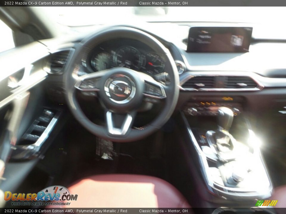 2022 Mazda CX-9 Carbon Edition AWD Polymetal Gray Metallic / Red Photo #4