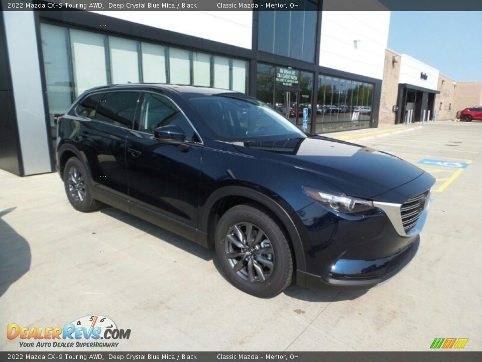 2022 Mazda CX-9 Touring AWD Deep Crystal Blue Mica / Black Photo #1
