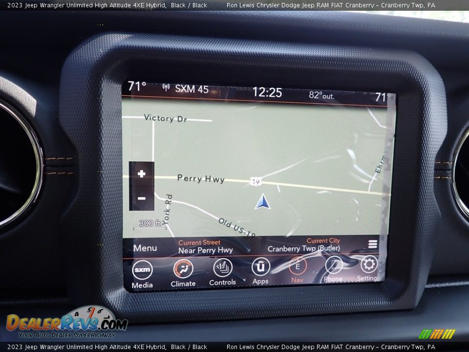 Navigation of 2023 Jeep Wrangler Unlimited High Altitude 4XE Hybrid Photo #17