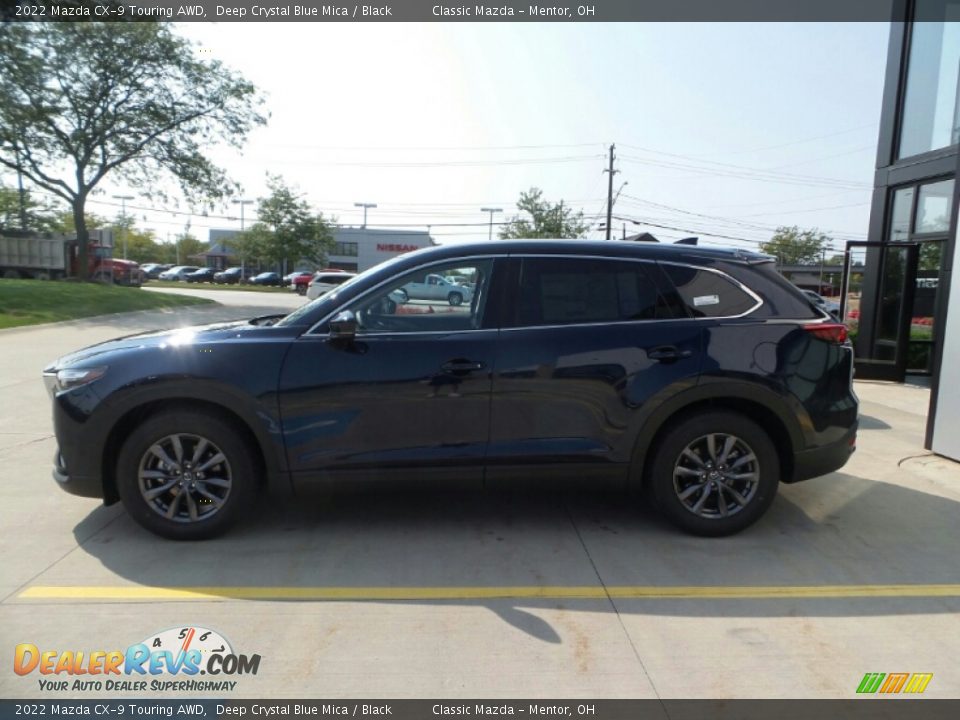 2022 Mazda CX-9 Touring AWD Deep Crystal Blue Mica / Black Photo #6