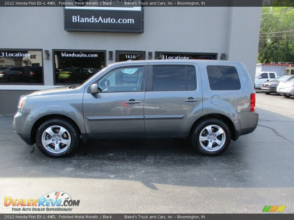 2012 Honda Pilot EX-L 4WD Polished Metal Metallic / Black Photo #1