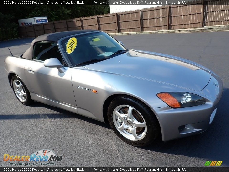 2001 Honda S2000 Roadster Silverstone Metallic / Black Photo #7