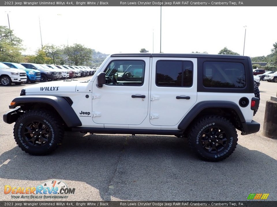 2023 Jeep Wrangler Unlimited Willys 4x4 Bright White / Black Photo #2