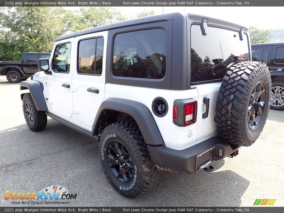 2023 Jeep Wrangler Unlimited Willys 4x4 Bright White / Black Photo #3