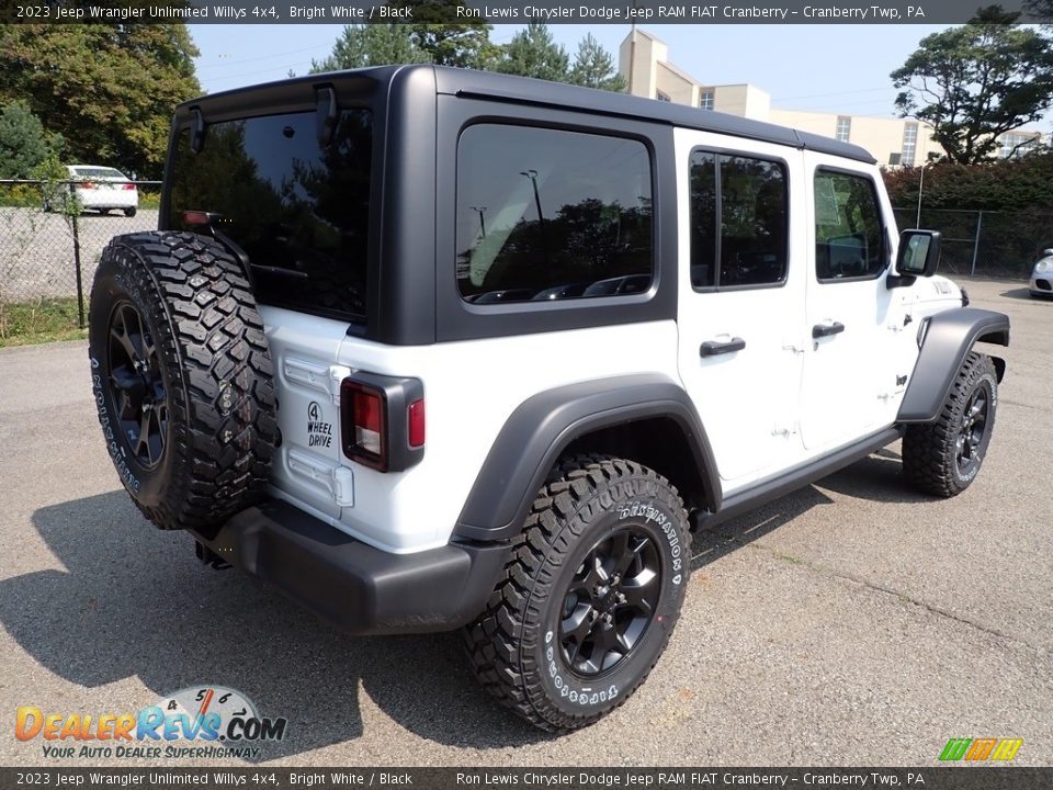 2023 Jeep Wrangler Unlimited Willys 4x4 Bright White / Black Photo #5