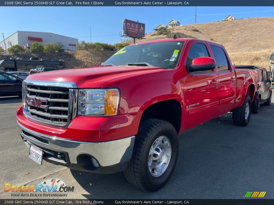 Fire Red 2008 GMC Sierra 2500HD SLT Crew Cab Photo #3