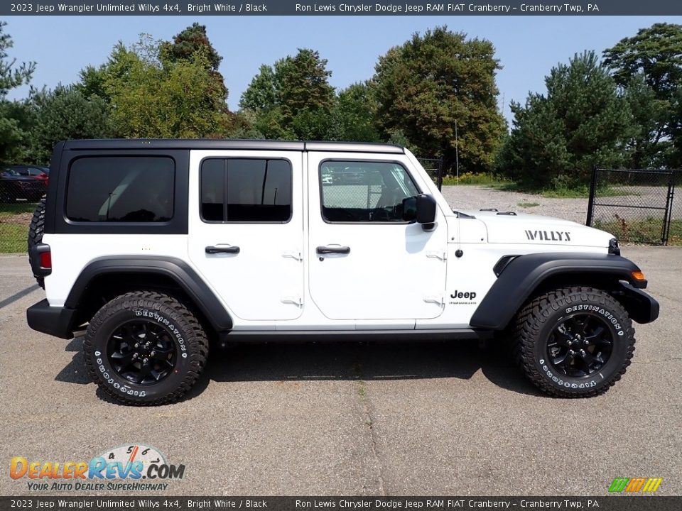 2023 Jeep Wrangler Unlimited Willys 4x4 Bright White / Black Photo #6