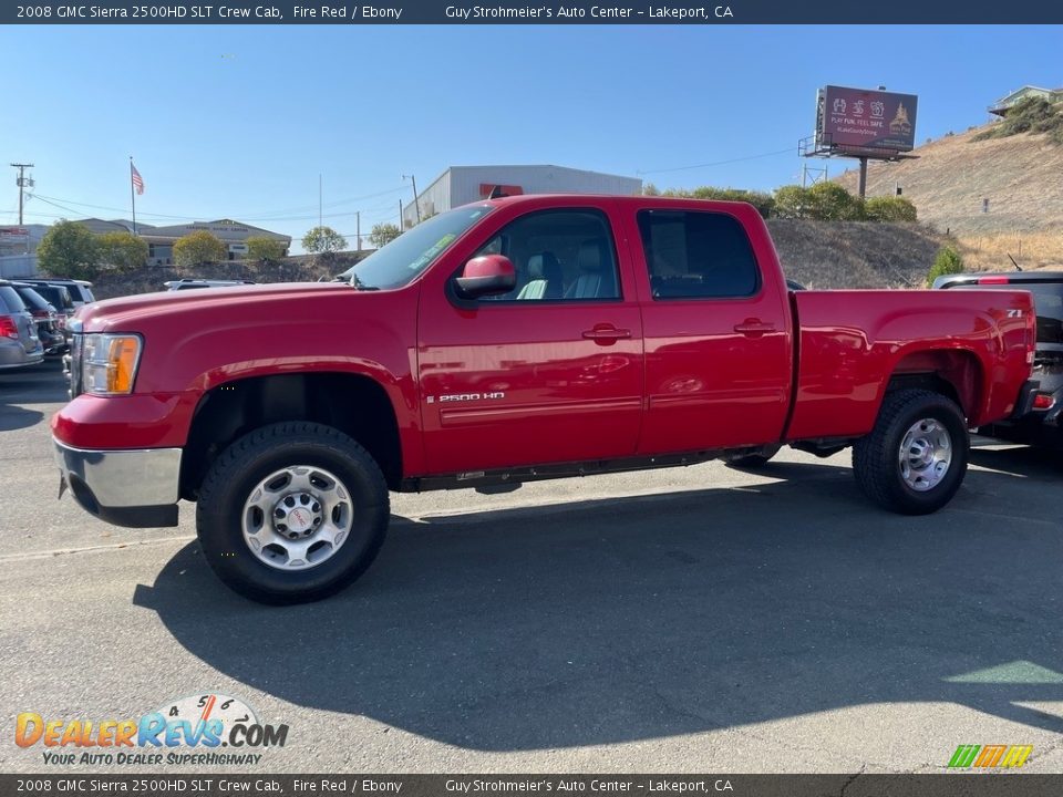 Fire Red 2008 GMC Sierra 2500HD SLT Crew Cab Photo #4