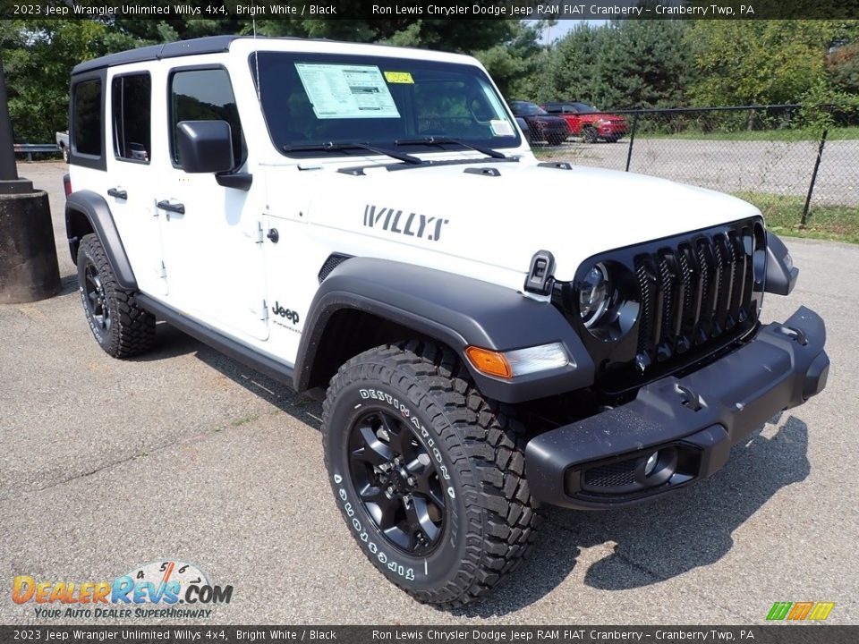 2023 Jeep Wrangler Unlimited Willys 4x4 Bright White / Black Photo #7
