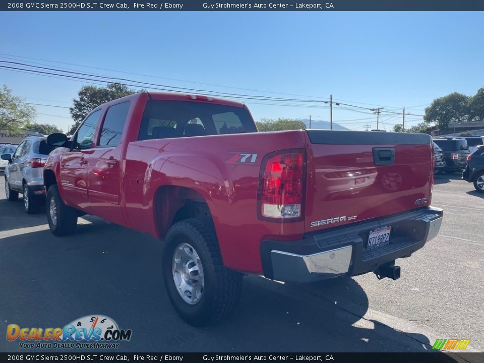 2008 GMC Sierra 2500HD SLT Crew Cab Fire Red / Ebony Photo #5