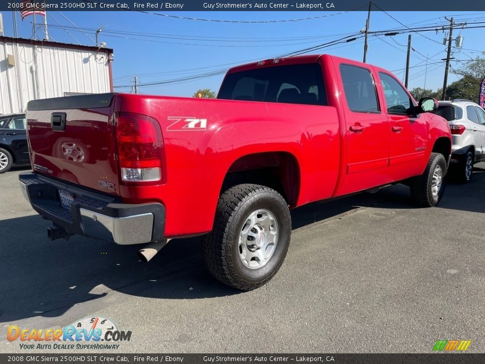 2008 GMC Sierra 2500HD SLT Crew Cab Fire Red / Ebony Photo #7