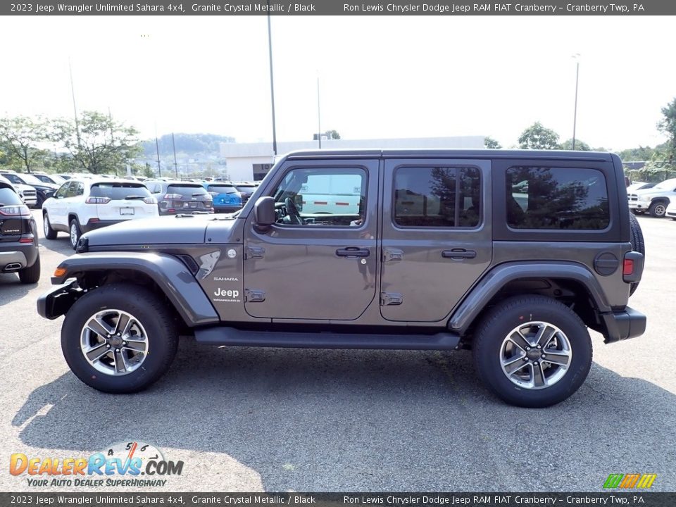 2023 Jeep Wrangler Unlimited Sahara 4x4 Granite Crystal Metallic / Black Photo #2