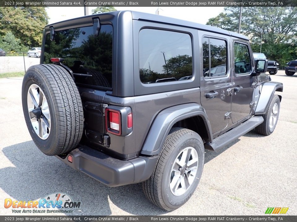 2023 Jeep Wrangler Unlimited Sahara 4x4 Granite Crystal Metallic / Black Photo #5