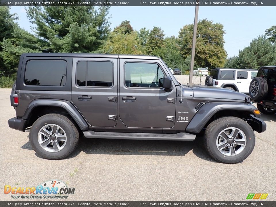 2023 Jeep Wrangler Unlimited Sahara 4x4 Granite Crystal Metallic / Black Photo #6