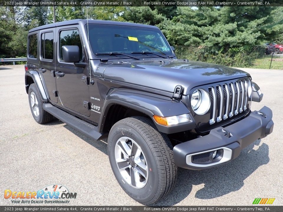 2023 Jeep Wrangler Unlimited Sahara 4x4 Granite Crystal Metallic / Black Photo #7