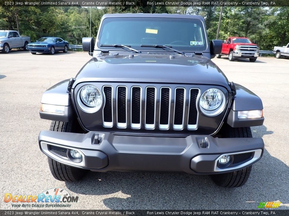 2023 Jeep Wrangler Unlimited Sahara 4x4 Granite Crystal Metallic / Black Photo #8