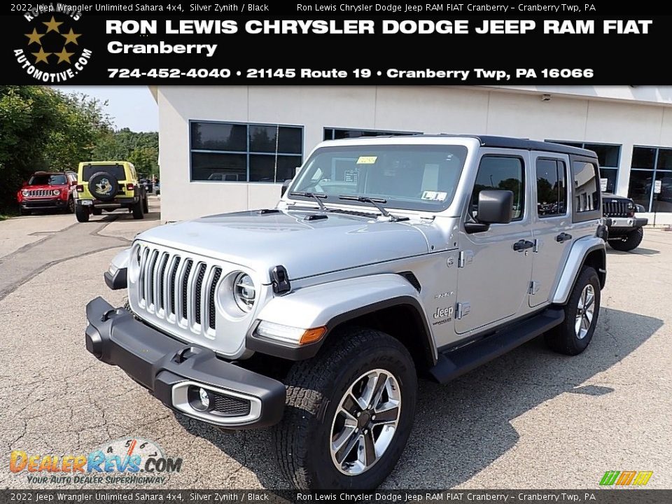 2022 Jeep Wrangler Unlimited Sahara 4x4 Silver Zynith / Black Photo #1