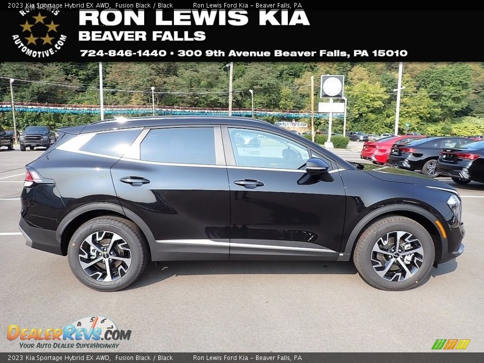 2023 Kia Sportage Hybrid EX AWD Fusion Black / Black Photo #1