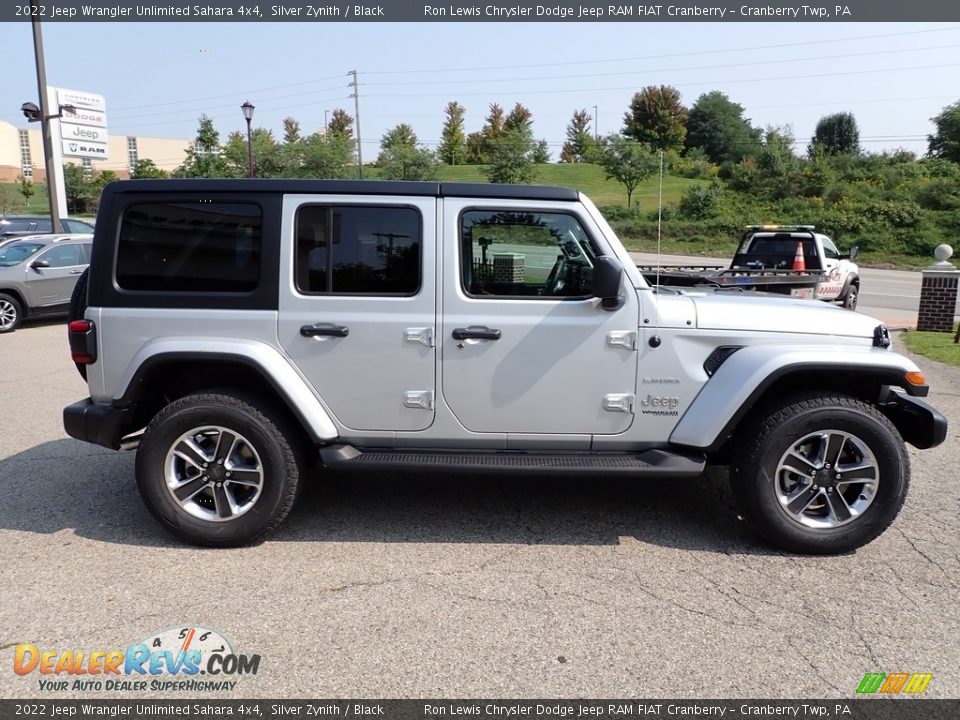 2022 Jeep Wrangler Unlimited Sahara 4x4 Silver Zynith / Black Photo #6