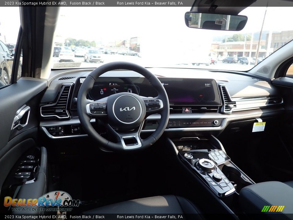 2023 Kia Sportage Hybrid EX AWD Fusion Black / Black Photo #13