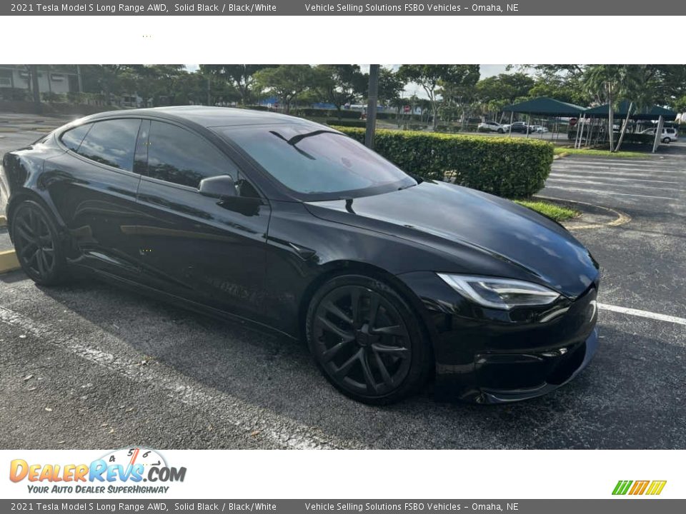 Solid Black 2021 Tesla Model S Long Range AWD Photo #1