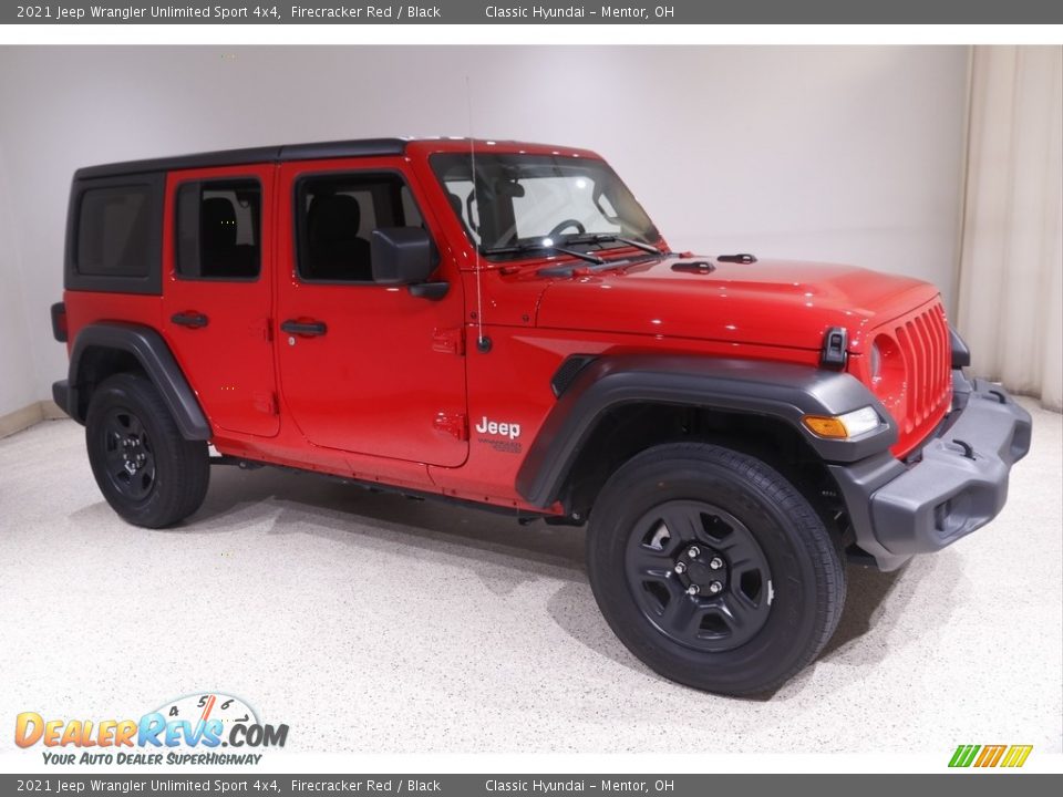 2021 Jeep Wrangler Unlimited Sport 4x4 Firecracker Red / Black Photo #1