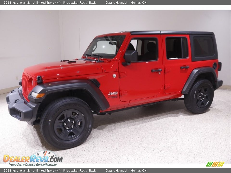 2021 Jeep Wrangler Unlimited Sport 4x4 Firecracker Red / Black Photo #3
