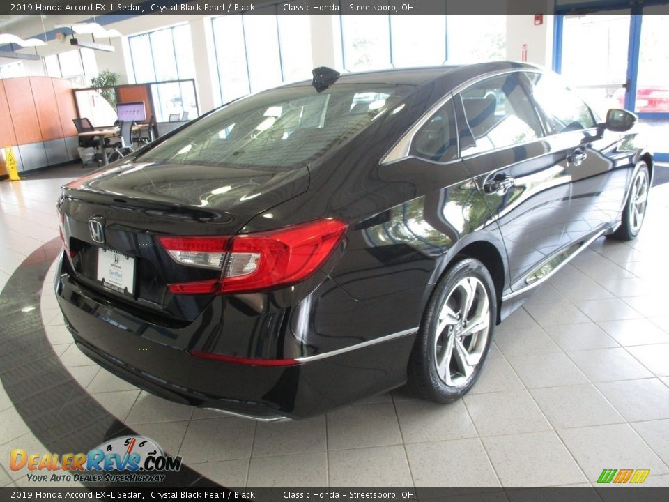 2019 Honda Accord EX-L Sedan Crystal Black Pearl / Black Photo #7